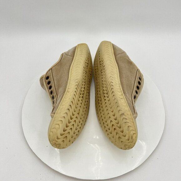 John Varvatos Men Size 7M Cream Washed Canvas Leather Pull On Laceless Shoes - Picture 9 of 15